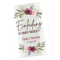Einladungskarten - Rosen - zur Hochzeit