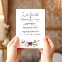 Einladungskarten - Rosen - zur Hochzeit