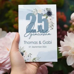 Einladungskarte zur Silberhochzeit- 25 Jahre gemeinsam