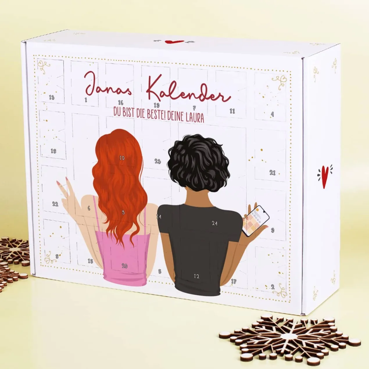Einzigartiger Adventskalender für beste Freundinnen