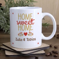 Einzugsgeschenk - Home sweet Home Tasse mit Namen