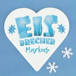 Eisbrecher - Eiskratzer in Herzform mit Namensaufdruck