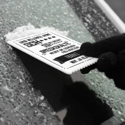 Eiskratzer mit Spruch "Dreckskälte" und Name bedruckt