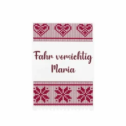 Eiskratzer mit Strickmotiv und Wunschtext