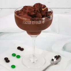 Eis- und Dessertschale graviert mit Wunschtext und kleinem Eisbecher Symbol