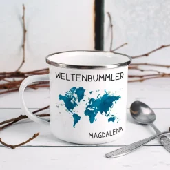 Emaillebecher für Weltenbummler
