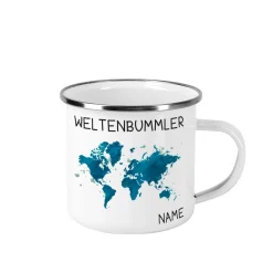 Emaillebecher für Weltenbummler