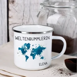 Emaillebecher für Weltenbummler