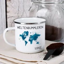 Emaillebecher für Weltenbummler