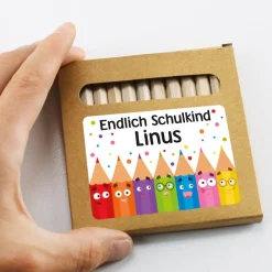 Endlich Schulkind - 12 Buntstifte in kleiner Verpackung
