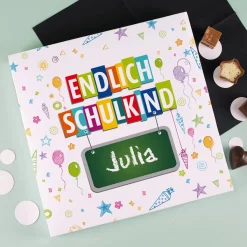 Endlich Schulkind - 32 Lindt Pralinen mit Namen personalisiert