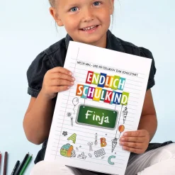 Endlich Schulkind - Malbuch zum Schulanfang mit Name DIN A4