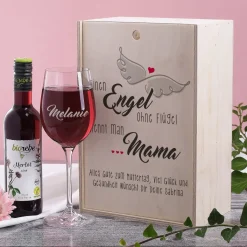 Engel ohne Flügel nennt man Mama - Wein-Set zum Muttertag