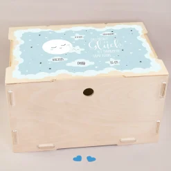 Erinnerungskiste für Jungen personalisierbar mit Geburtsdaten | clipfritz® Aufbewahrungsbox