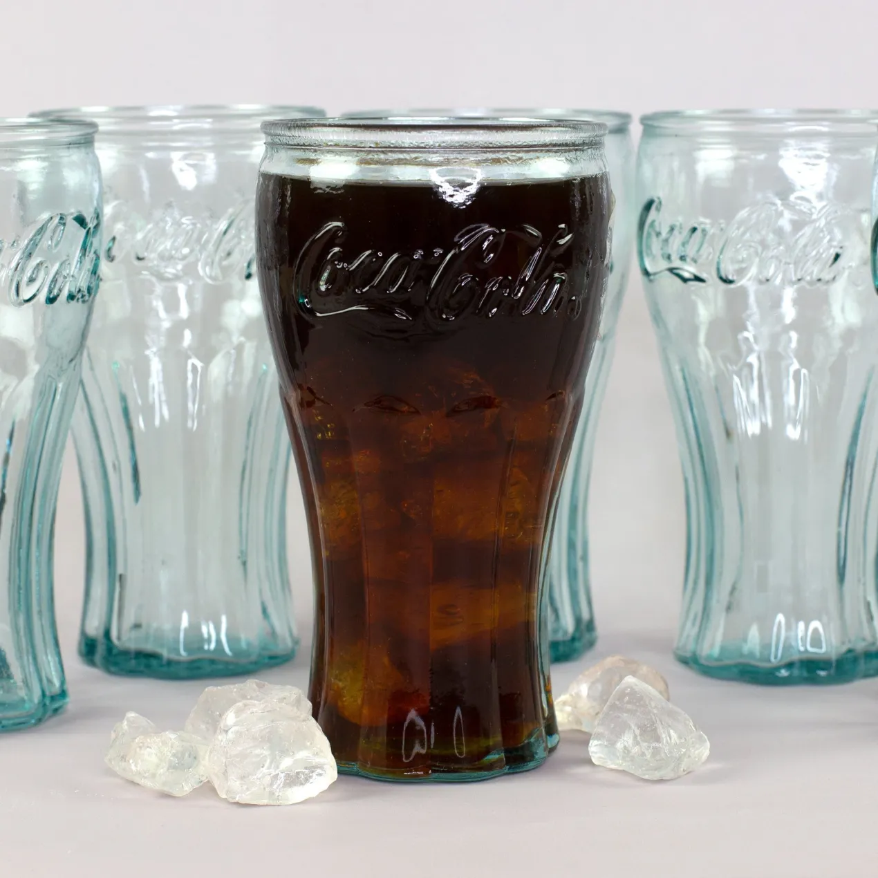 6er Pack Retro Coca-Cola Glas in klassischer Form als Geschenk Set | Nachhaltig & Handgefertigt