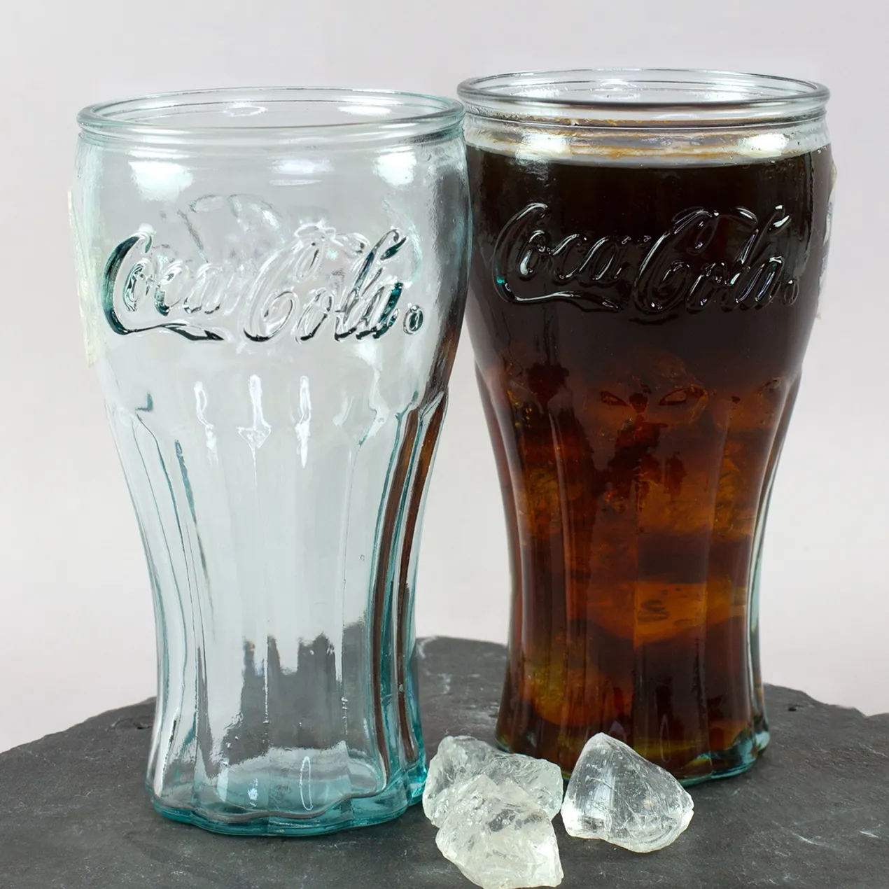 6er Pack Retro Coca-Cola Glas in klassischer Form als Geschenk Set | Nachhaltig & Handgefertigt