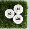 3er Set Golfbälle personalisiert mit Zahl im Lorbeerkranz | Geschenk zum Geburtstag oder Jubiläum