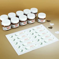10er Set Nutella Gastgeschenke - Eukalyptus - zur Taufe, Kommunion oder Konfirmation