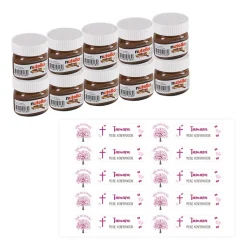 10er Set Nutella Gläschen zur Konfirmation, Kommunion oder Taufe in 3 Farbvarianten