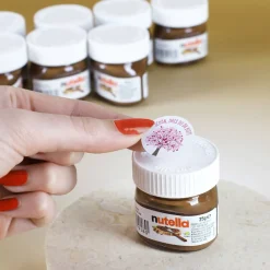 10er Set Nutella Gläschen zur Konfirmation, Kommunion oder Taufe in 3 Farbvarianten