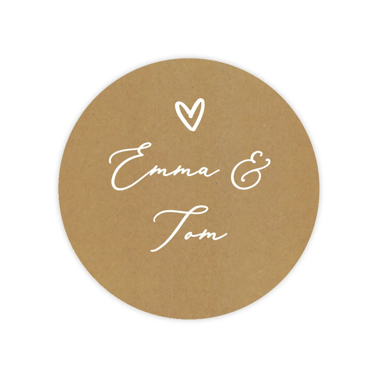 24er Set personalisierbare Aufkleber für Hochzeitseinladungen | Siegelsticker mit Herz-Motiv