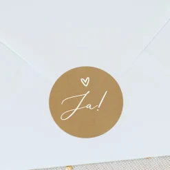 24er Set personalisierbare Aufkleber für Hochzeitseinladungen | Siegelsticker mit Herz-Motiv