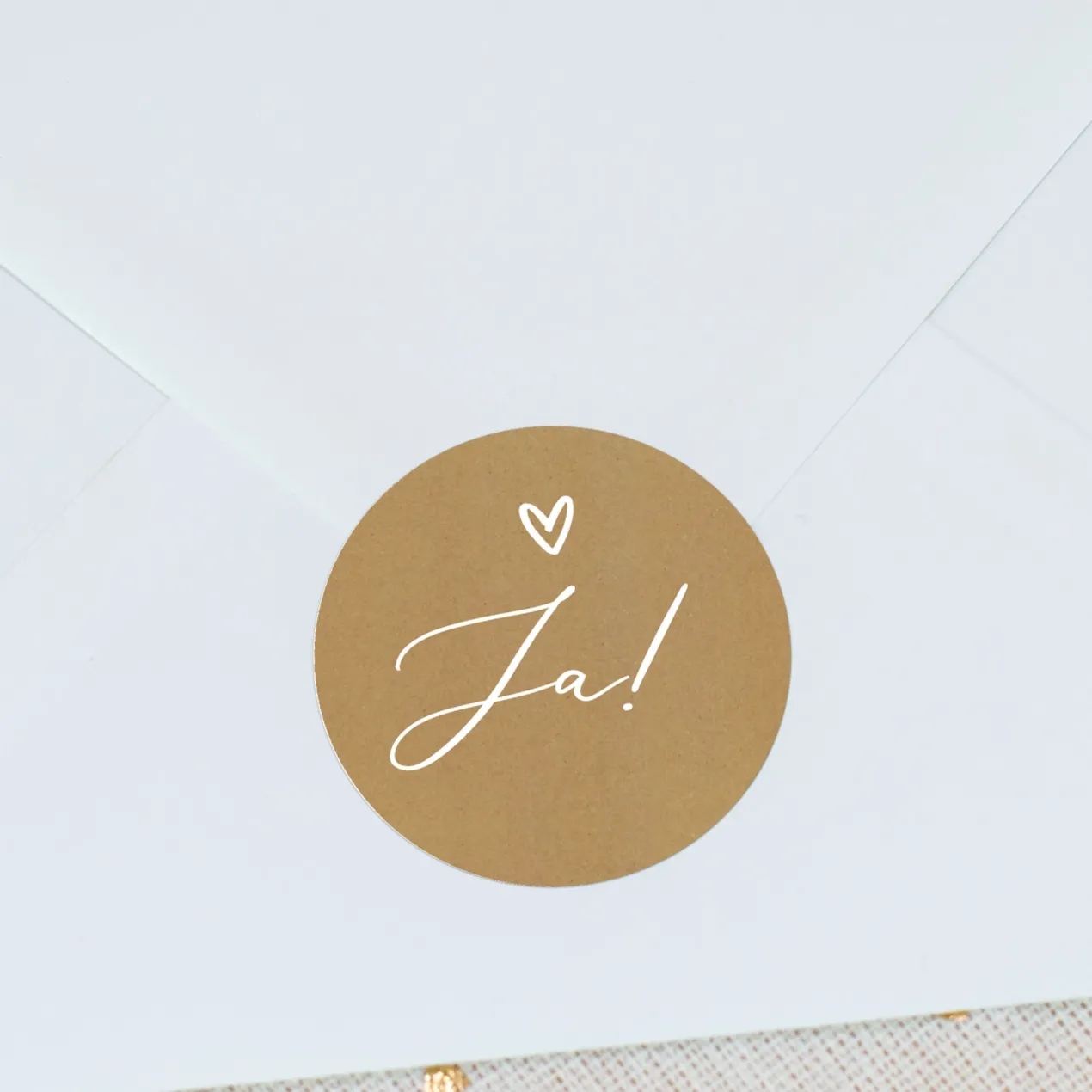 24er Set personalisierbare Aufkleber für Hochzeitseinladungen | Siegelsticker mit Herz-Motiv