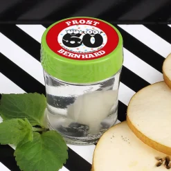 6er Set Schnaps zum 60. Geburtstag mit Name und Wunschtext