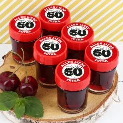 6er Set Schnaps zum 60. Geburtstag mit Name und Wunschtext