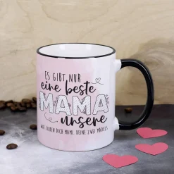 Es gibt nur eine beste Mama - Tasse mit Ihrem Wunschtext