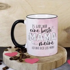 Es gibt nur eine beste Mama - Tasse mit Ihrem Wunschtext