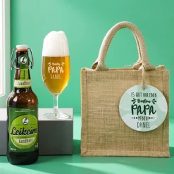 Es gibt nur einen Besten Papa, Meinen! - Bier Geschenkset in Jutetüte