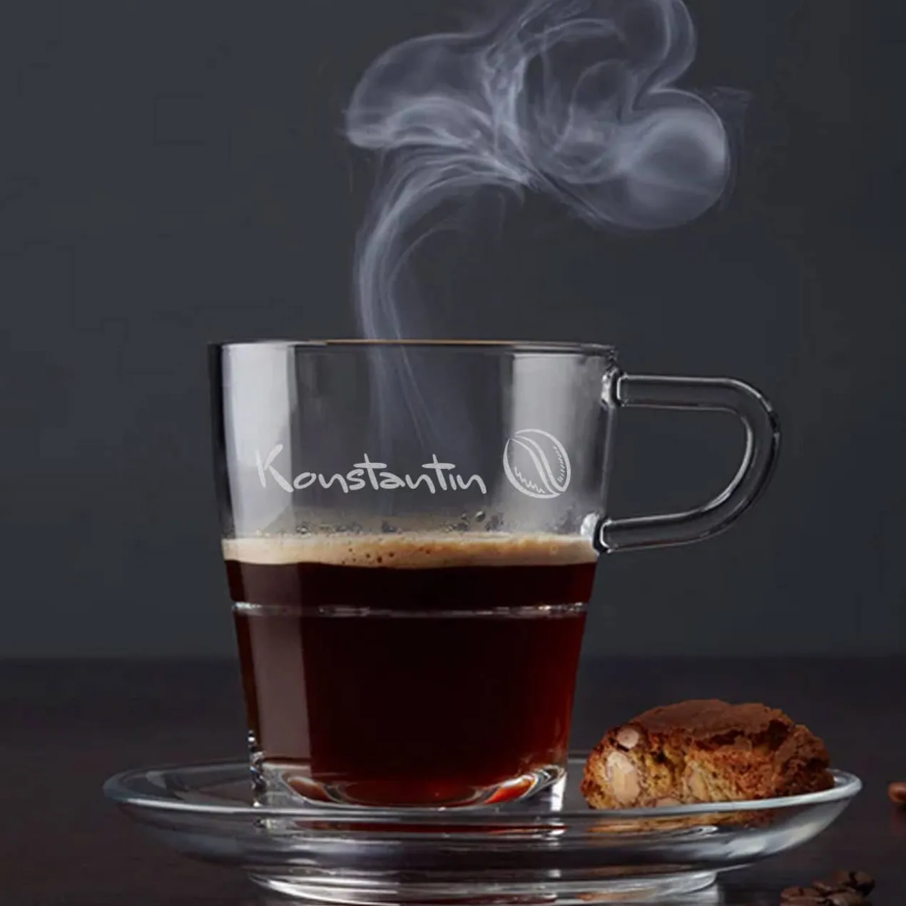 Espressoglas von Leonardo mit Namensgravur