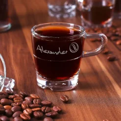 Espressoglas von Leonardo mit Namensgravur