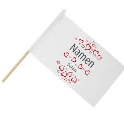 Fahne zur Hochzeit mit Namen und Datum