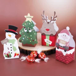 Faltschachteln zu Weihnachten mit 3 Lindor Kugeln und Ihrem Wunschnamen