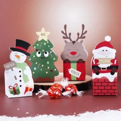 Faltschachteln zu Weihnachten mit 3 Lindor Kugeln und Ihrem Wunschnamen