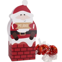 Faltschachteln zu Weihnachten mit 3 Lindor Kugeln und Ihrem Wunschnamen