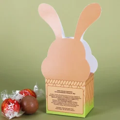 Faltschachtel zu Ostern mit 3 Lindorkugeln und Ihrem Wunschnamen