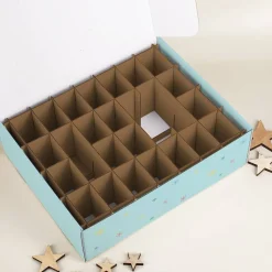 Faultier - Adventskalender zum selbst Befüllen mit Name und Wunschtext bedruckt