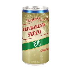 Feierabend City Secco in der Dose mit Wunschname