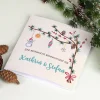 Festliche Weihnachtskarte mit Zweigen und Ihrem Wunschtext