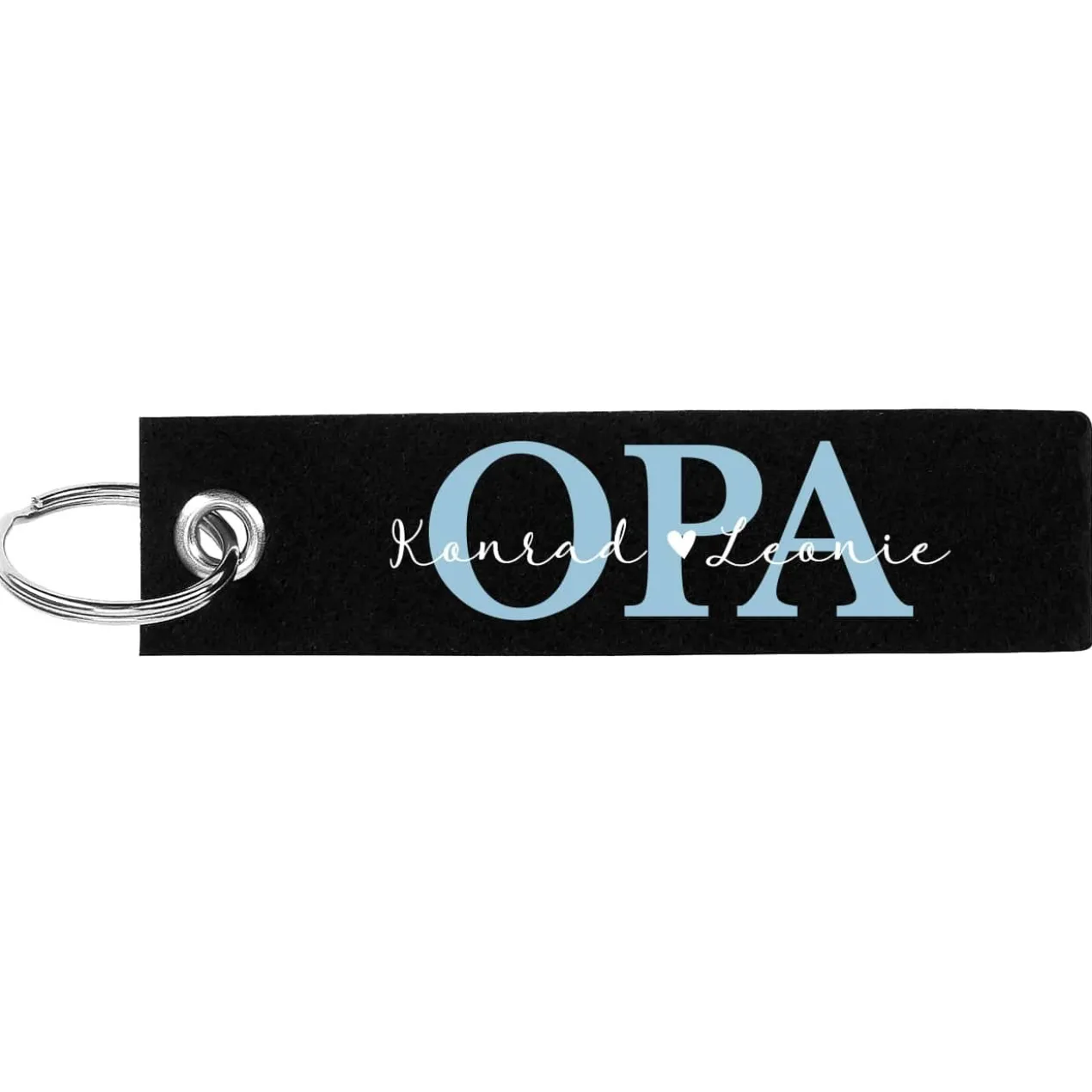 Filz Schlüsselanhänger OMA / OPA mit Ihrem Wunschtext