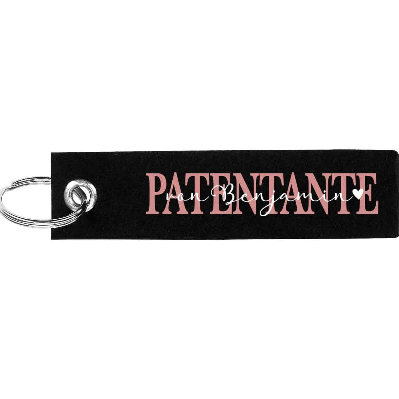 Filz Schlüsselanhänger Patentante / Patenonkel mit Ihrem Wunschtext