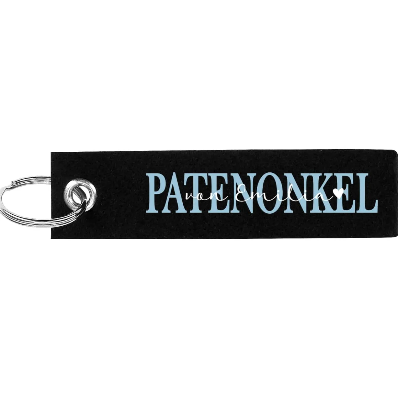 Filz Schlüsselanhänger Patentante / Patenonkel mit Ihrem Wunschtext