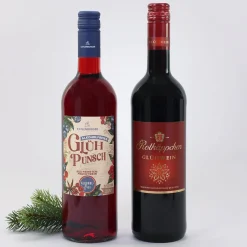 Flaschenanhänger mit Stollen oder Nikolaus zu Weihnachten