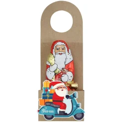 Flaschenanhänger mit Stollen oder Nikolaus zu Weihnachten