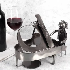 Flaschenhalter aus Metall - Klavier mit Spieler