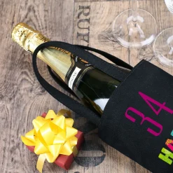 Flaschentasche zum Geburtstag mit Name und Alter