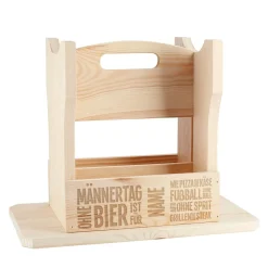 Flaschenträger-Hocker zum Männertag mit Name graviert